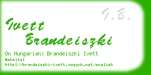 ivett brandeiszki business card